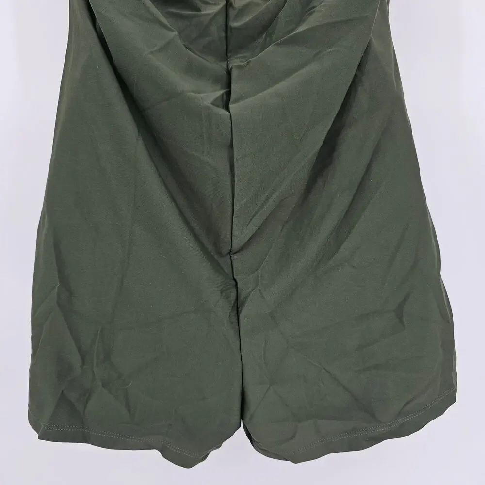 Tempt Me Womans size 6XL Retro Halter Boyleg One Piece Swimsuit Green NWOT